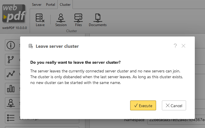Coordinator cluster leave