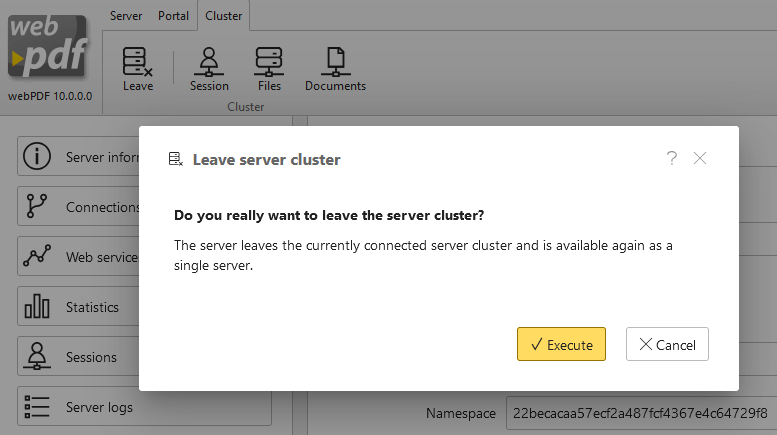 Member cluster leave