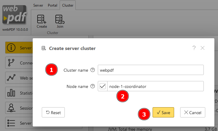 Initial cluster settings
