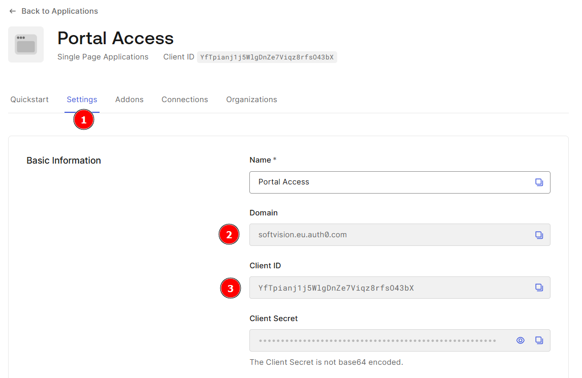 Application basic information