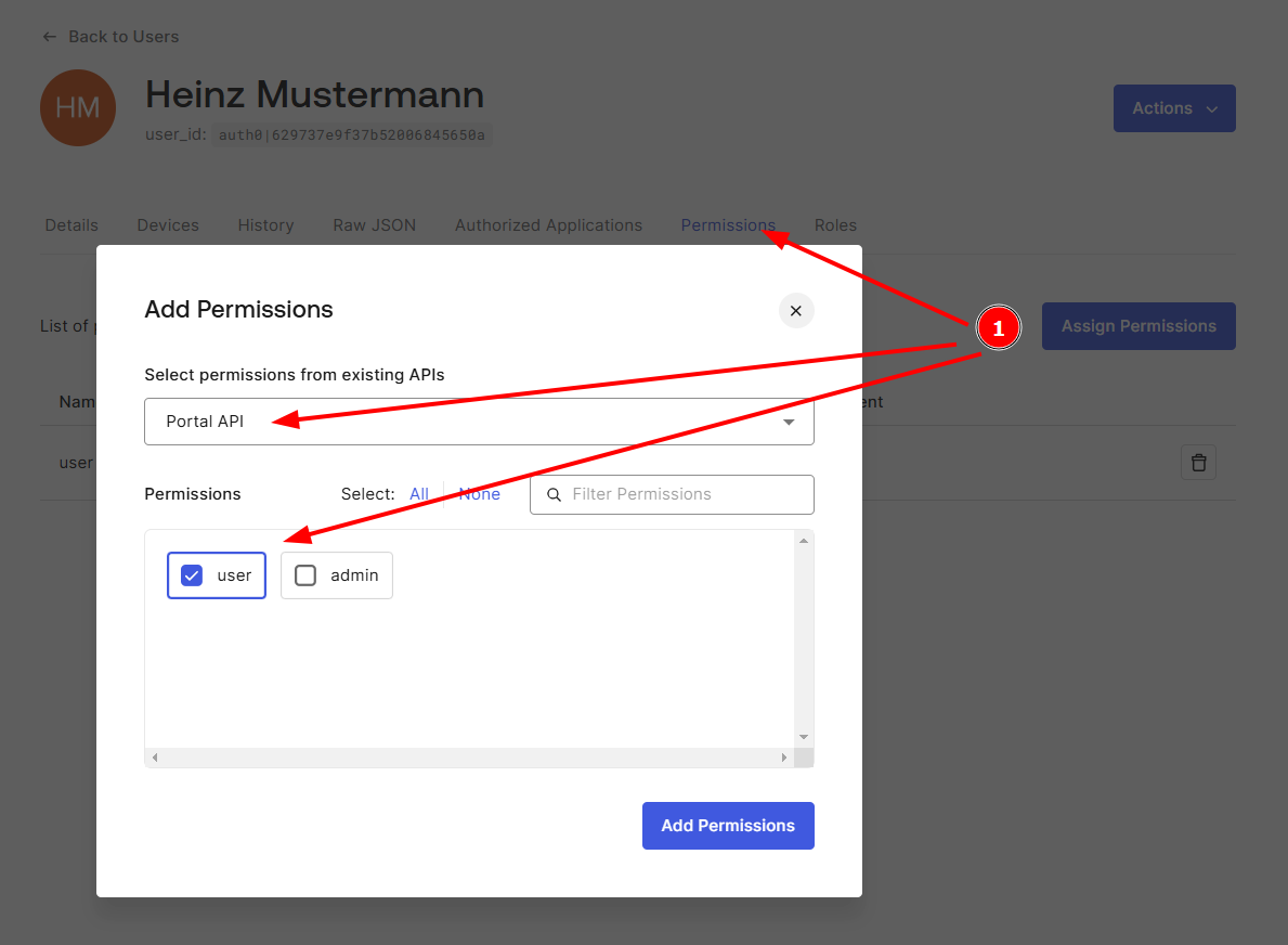 Add permission to user