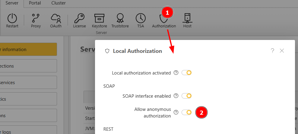 Enable SOAP Authorization