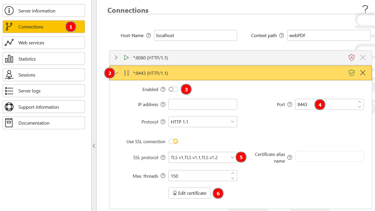Connection configuration